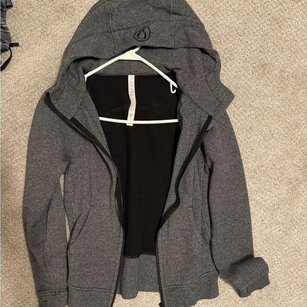 lululemon athletica Gray Hooded Jacket